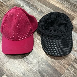Two Lululemon Running hats O/S